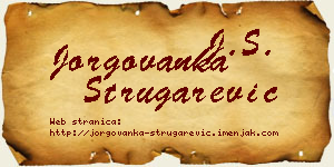Jorgovanka Strugarević vizit kartica